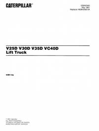 spare parts catalog Cat Lift Trucks V25D, V30D, V35D, VC40D Parts Manual PDF