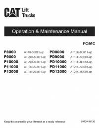 repair manual Cat Lift Trucks P, PD Series FC/MC Operation & Maintenance Manual PDF