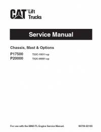 repair manual Cat Lift Trucks P17500, P20000 Service Manual PDF