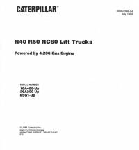 spare parts catalog Cat Lift Trucks R40, R50, RC60 Parts Manual PDF