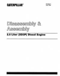 repair manual Cat Diesel Engine 2.5L (XD3P) Disassembly & Assembly Manual PDF