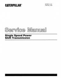 repair manual Cat Single Speed Power Shift Transmission Service Manual PDF