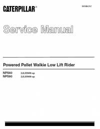 repair manual Cat Powered Pallet Walkie NPS60, NPS80 Service Manual PDF