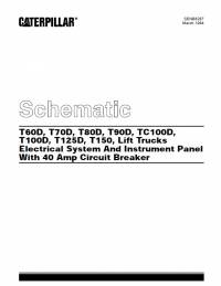 repair manual Cat Lift Trucks T60D-T90D, TC100D, T100D-T150D Electrical System Schematic PDF