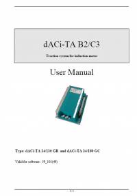 repair manual Cat Traction System dACi-TA B2/C3 Induction Motor User Manual PDF