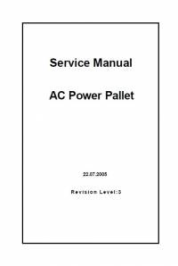 repair manual Caterpillar AC Power Pallet Service Manual PDF