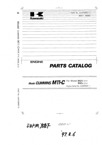 spare parts catalog Kawasaki Engine for Cummins M11-C Parts Catalog PDF