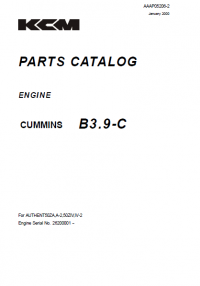 spare parts catalog Kawasaki Cummins Engine B3.9-C Parts Catalog PDF