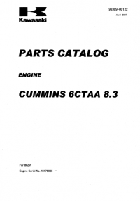 spare parts catalog Kawasaki Cummins 6CTAA 8.3 Engine Parts Catalog PDF