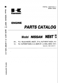 spare parts catalog Kawasaki Nissan NE6T Engine Parts Catalog PDF