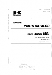 spare parts catalog Kawasaki Isuzu 6BD1 Engine Parts Catalog PDF
