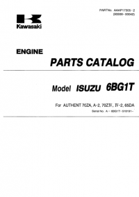 spare parts catalog Kawasaki Isuzu 6BG1T Engine Parts Catalog PDF
