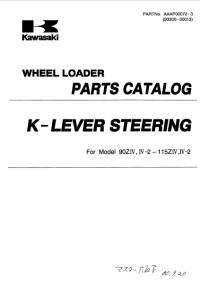 spare parts catalog Kawasaki Wheel Loader K-Lever Streering Parts Catalog PDF