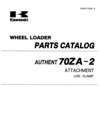 spare parts catalog Kawasaki Wheel Loader AUTHENT 70ZA-2 Parts Catalog PDF