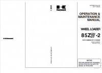 repair manual Kawasaki Wheel Loader 85ZIV-2 Operation and Maintenance Manual PDF