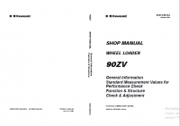 repair manual Kawasaki Wheel Loader 90ZV Set of Shop Manual PDF