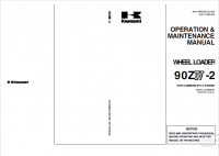 repair manual Kawasaki Wheel Loader 90ZIV-2 Operation and Maintenance Manual PDF