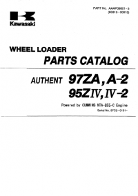 spare parts catalog Kawasaki Wheel Loader 97ZA, A-2, 95ZIV, IV-2 Parts Catalog PDF