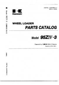 spare parts catalog Kawasaki Wheel Loader 95ZIV-3 Parts Catalog PDF