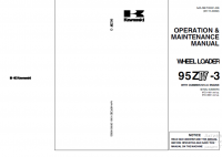 repair manual Kawasaki Wheel Loader 95ZIV-3 Operation and Maintenance Manual PDF