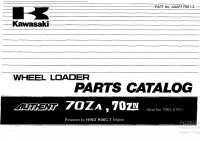spare parts catalog Kawasaki Wheel Loader AUTHENT 70ZA, 70ZIV Parts Catalog PDF
