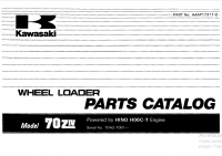 spare parts catalog Kawasaki Wheel Loader 70ZIV Parts Catalog PDF