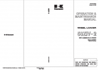 repair manual Kawasaki Wheel Loader 50ZIV Operation and Maintenance Manual PDF
