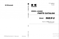 spare parts catalog Kawasaki Wheel Loader 50ZIV-2 Parts Catalog PDF