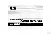 spare parts catalog Kawasaki Wheel Loader 60ZIV Parts Catalog PDF