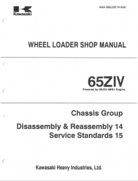 repair manual Kawasaki Wheel Loader 65ZIV Set of Shop Manual PDF