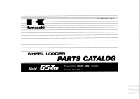 spare parts catalog Kawasaki Wheel Loader 65TM Parts Catalog PDF