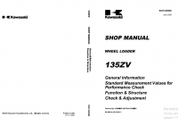 repair manual Kawasaki Wheel Loader 135ZV Set of Shop Manual PDF