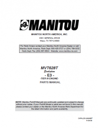 spare parts catalog Manitou Forklift MVT628T Parts Manual PDF