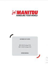 repair manual Manitou MRT/MRT-X 3050 Privilege ST3A Repair Manual PDF