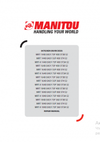 repair manual Manitou MRT/MRT-X 1440, MRT/MRT-X 1640, MRT/MRT-X 1840 Repair Manual PDF