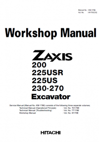 repair manual Hitachi Zaxis Zx200lc Crawler Excavator Set of Manuals PDF