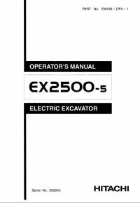 repair manual Hitachi Electric Excavator EX2500-5 Operator’s Manual PDF