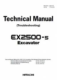 repair manual Hitachi Excavator EX2500-5 Troubleshooting Technical Manual PDF