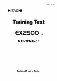 repair manual Hitachi Excavator EX2500-5 Maintenance Training Text PDF