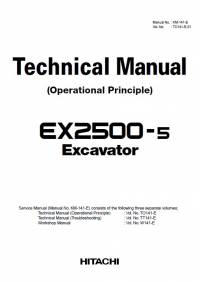 repair manual Hitachi Excavator EX2500-5 Operational Principle Technical Manual PDF