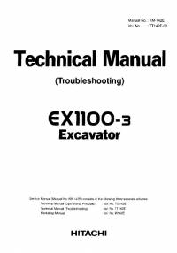 repair manual Hitachi Excavator EX1100-3 Technical Manual (Troubleshooting) PDF