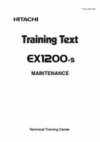 repair manual Hitachi Excavator EX1200-5 Training Text Maintenance PDF