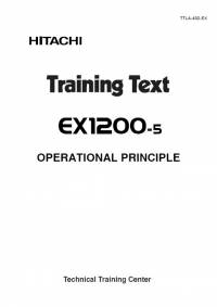 repair manual Hitachi Excavator EX1200-5 Training Text Operational Principle PDF