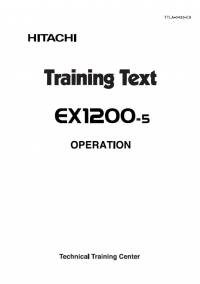 repair manual Hitachi Excavator EX1200-5 Training Text Operation PDF