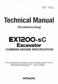 repair manual Hitachi Excavator EX1200-5 Technical Manual (Troubleshooting) PDF