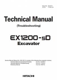 repair manual Hitachi Excavator EX1200-5D Technical Manual (Troubleshooting) PDF
