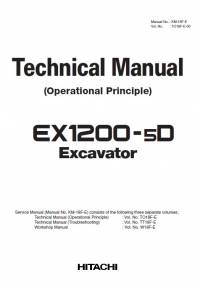 repair manual Hitachi Excavator EX1200-5D Technical Manual (Operational Principle) PDF