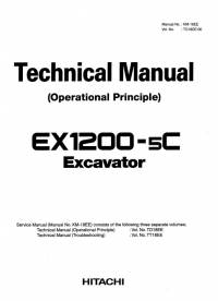 repair manual Hitachi Excavator EX1200-5C Technical Manual (Operational Principle) PDF