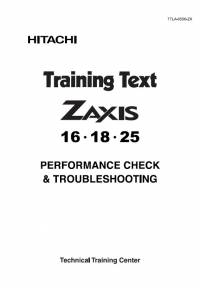 repair manual Hitachi Excavator Zaxis 16, 18, 25 Training Text PDF