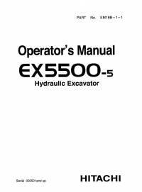 repair manual Hitachi Hydraulic Excavator EX5500-5 Operator’s Manual PDF